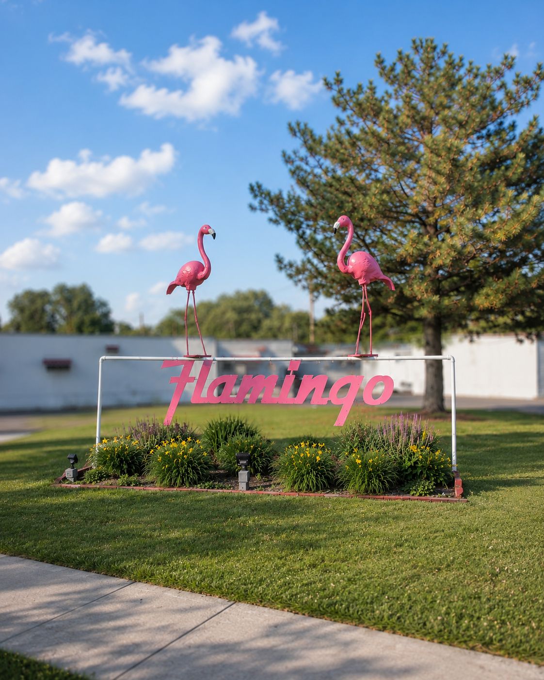 Flamingo community entrance sign